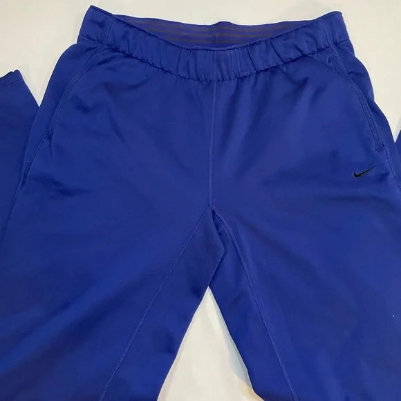 Nike Therma-Fit Royal Blue Joggers, Draw String, Soft Fleece Inside - Picture 3 of 12